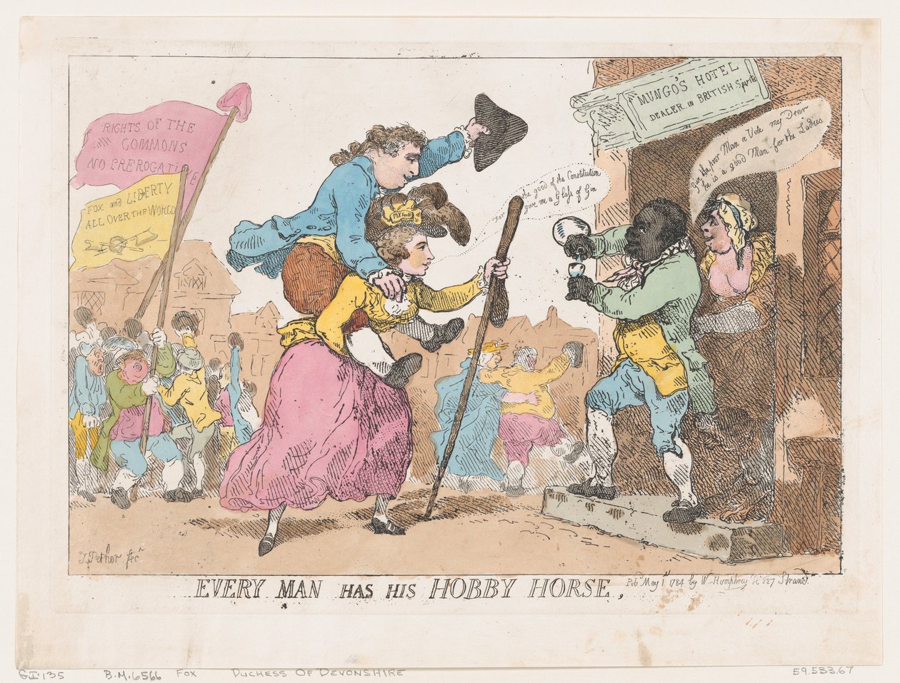 Todo Homem Tem o Seu Cavalo de Hobby, 1 de Maio de 1784., 1 de Maio de 1784. de Thomas Rowlandson
