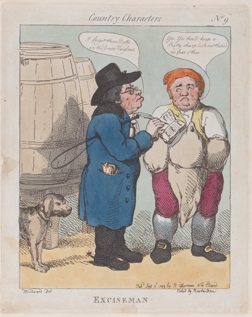 Exciseman, 10 de setembro de 1799., 10 de setembro de 1799. de Thomas Rowlandson