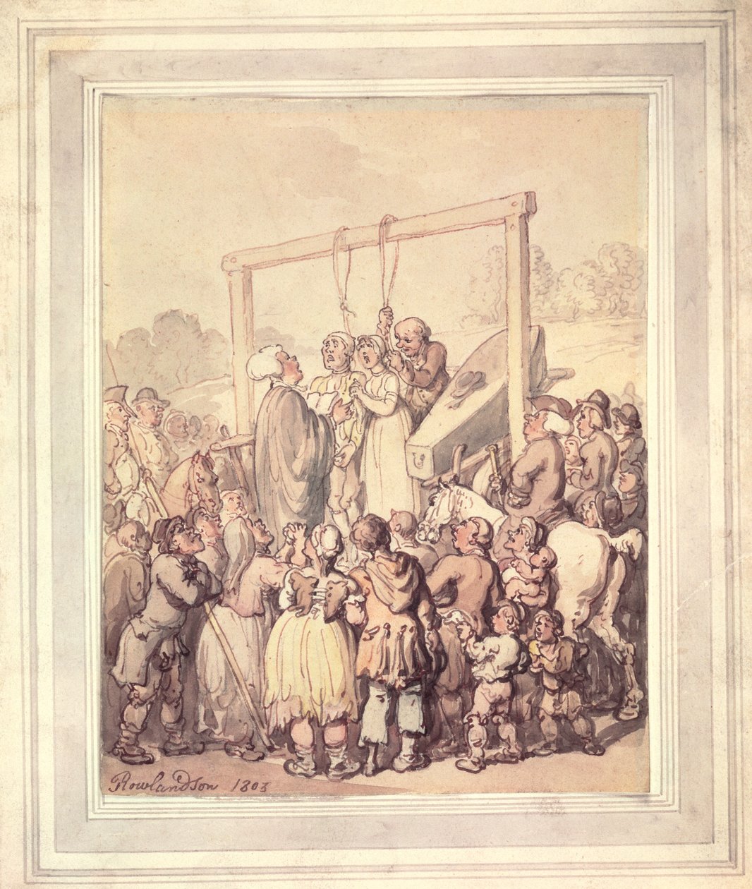 Execução em Tyburn, 1803 de Thomas Rowlandson