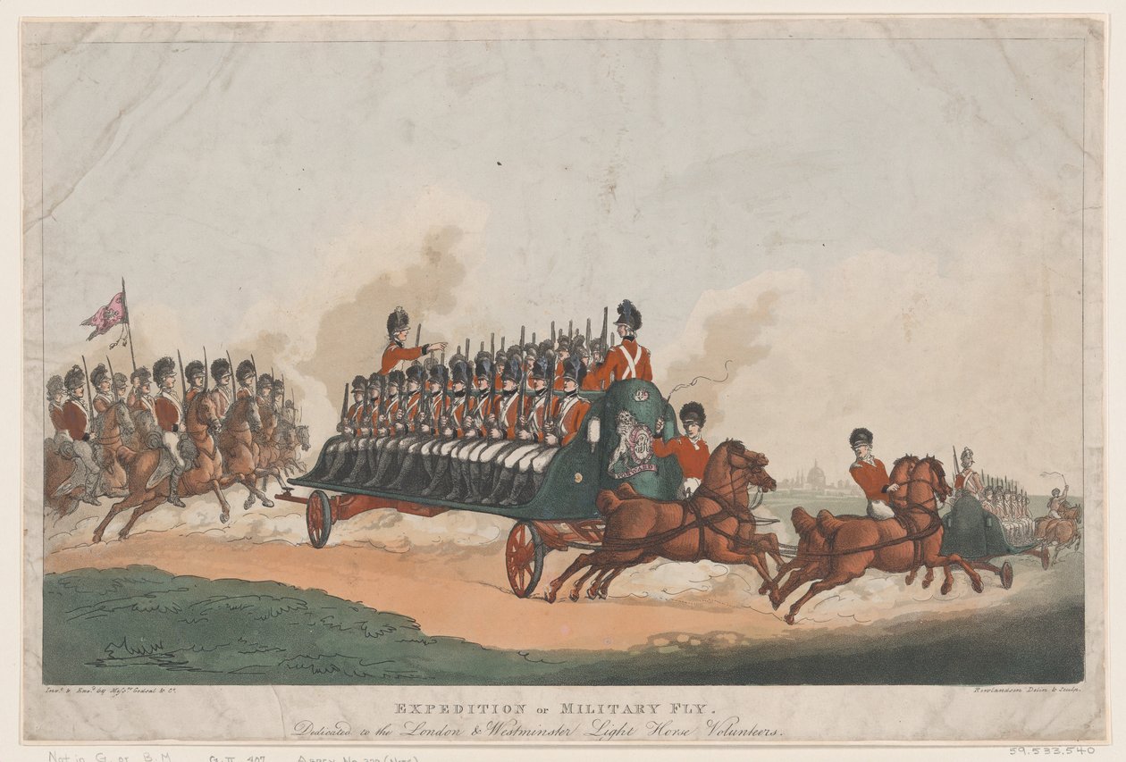 Expedition, ou Military Fly, 16 de maio de 1798., 16 de maio de 1798. de Thomas Rowlandson