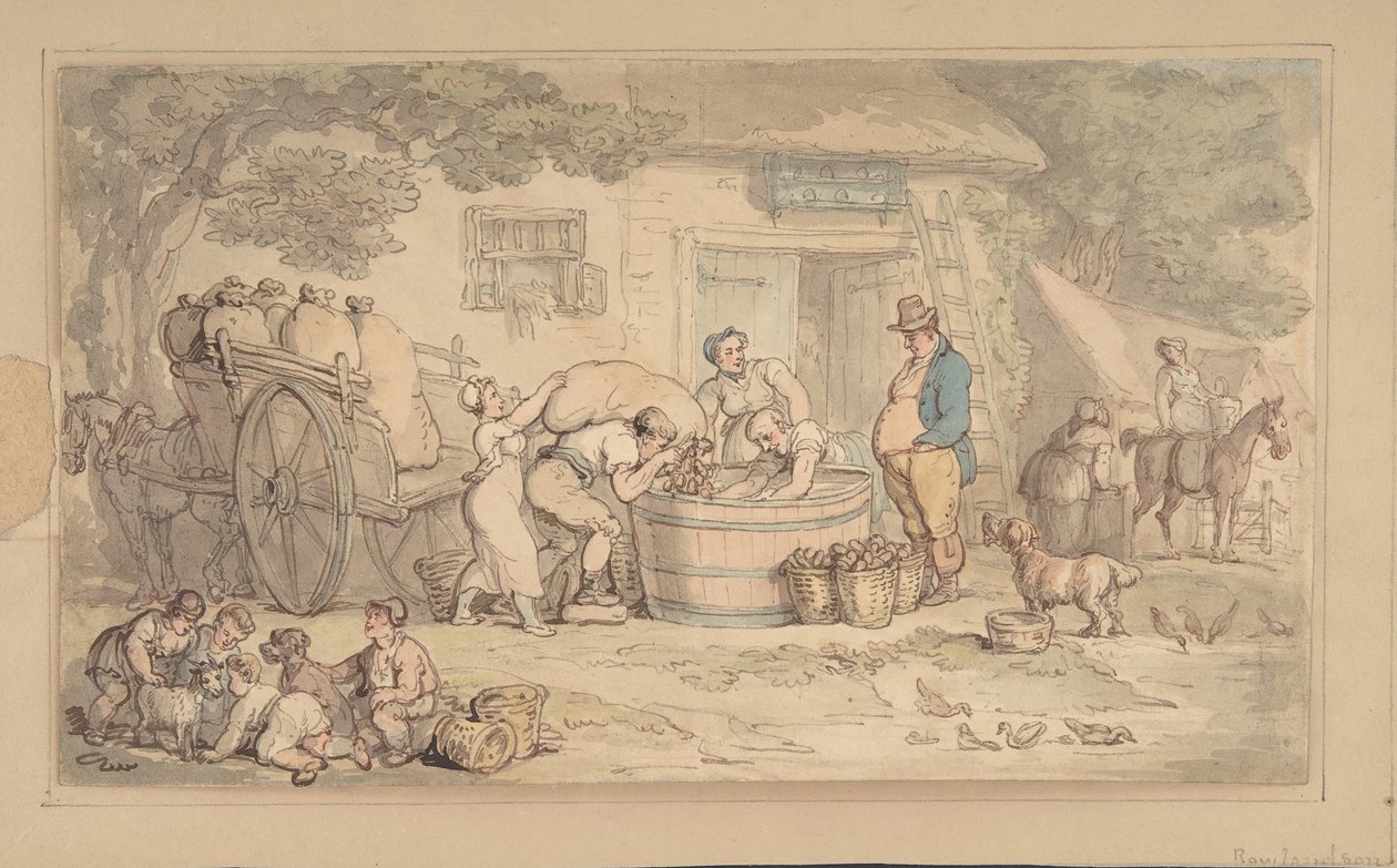 Cena agrícola, 1780-1827. de Thomas Rowlandson