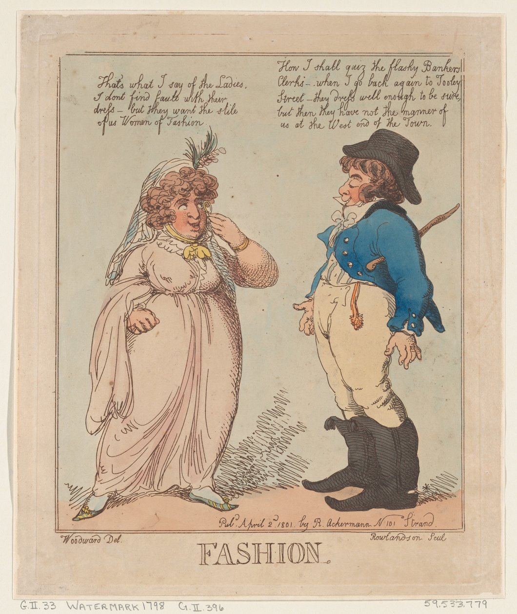 Moda, 2 de Abril de 1801., 2 de Abril de 1801. de Thomas Rowlandson