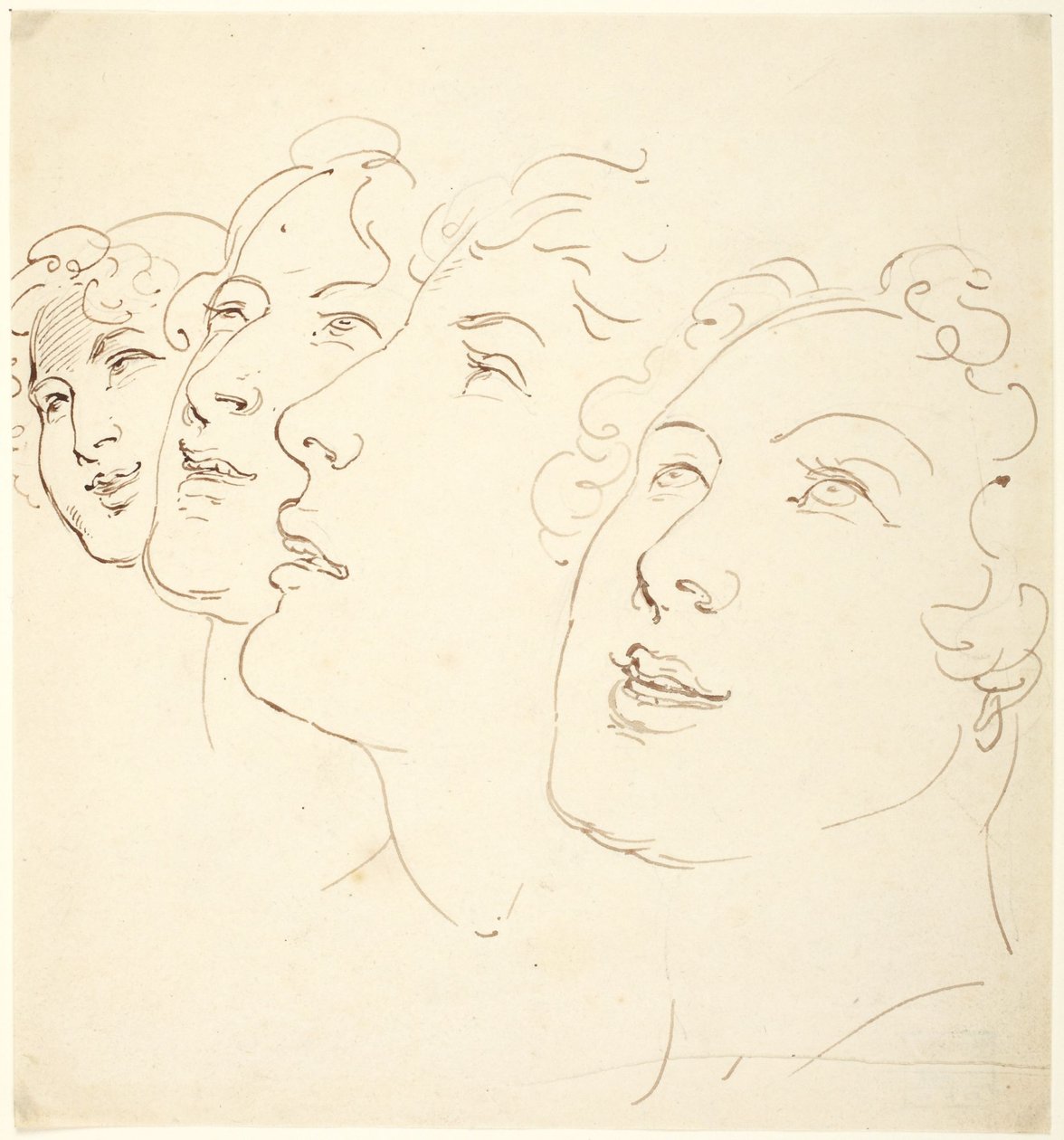 Quatro Cabeças de Thomas Rowlandson