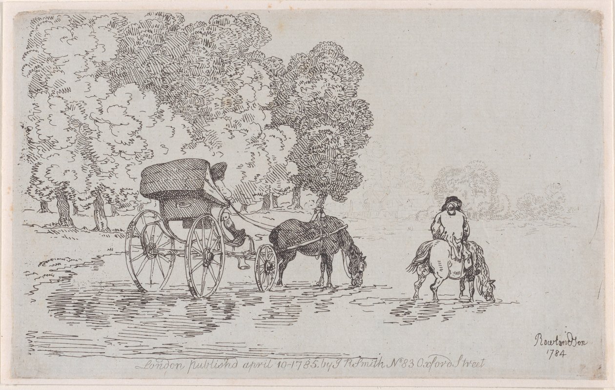 Espreguiçadeira de quatro rodas de Thomas Rowlandson