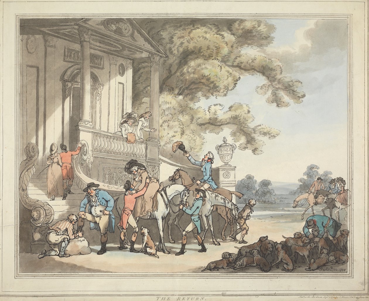 Caça à raposa [conjunto de seis]:   5. O Regresso de Thomas Rowlandson