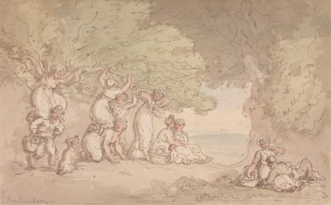 Colheita de Fruta e Nozes de Thomas Rowlandson