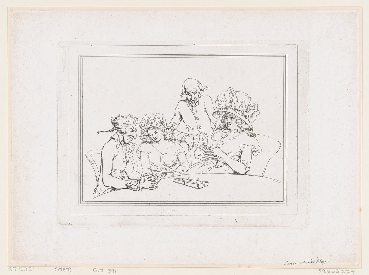 Jogo de Cribbage de Thomas Rowlandson
