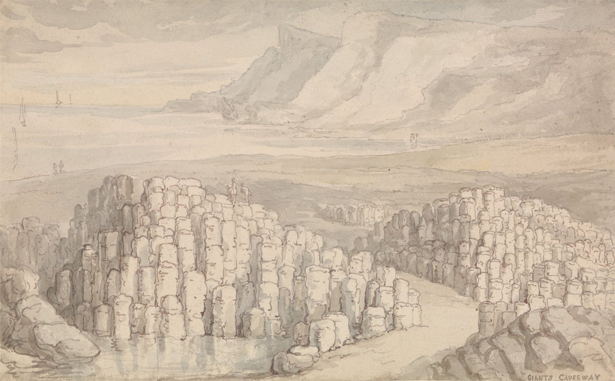 Calçada dos Gigantes, Antrim, Irlanda. de Thomas Rowlandson