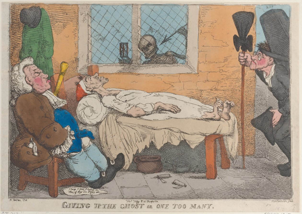 Desistir do fantasma ou demais, 1813., 1813. de Thomas Rowlandson