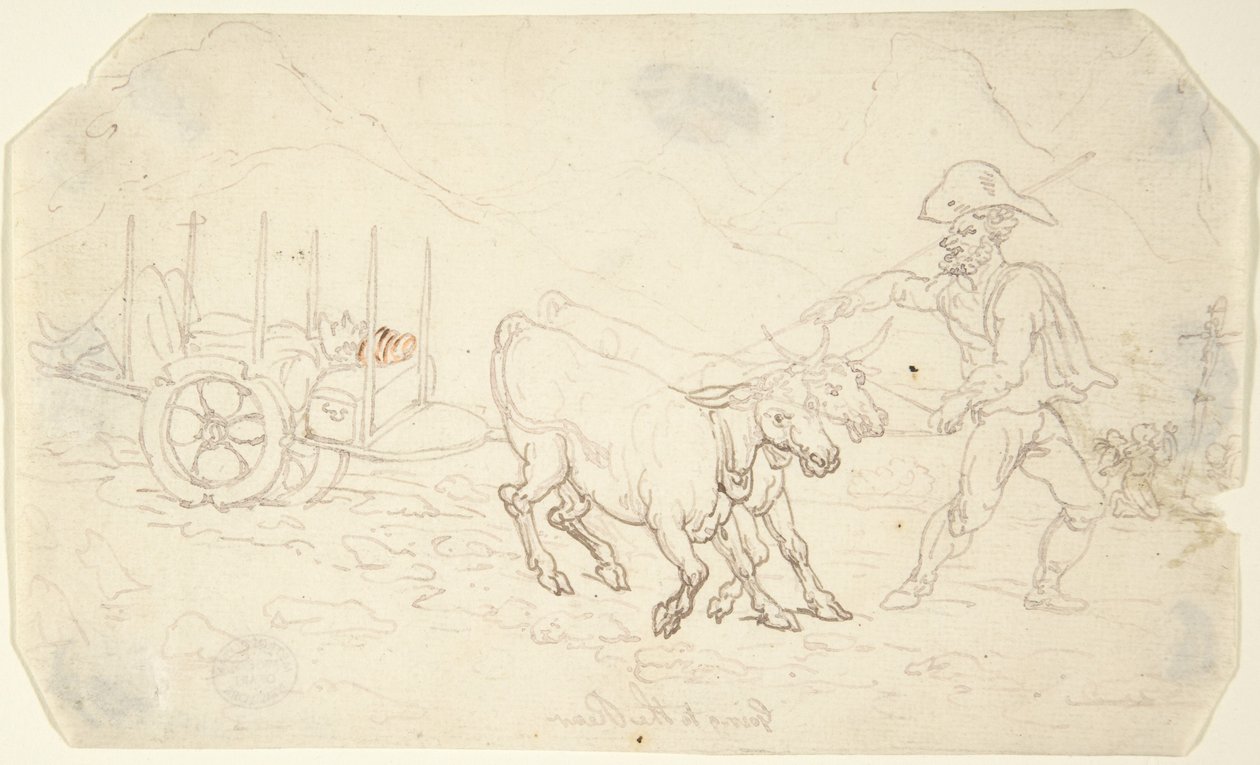 Ficar doente na retaguarda de Thomas Rowlandson