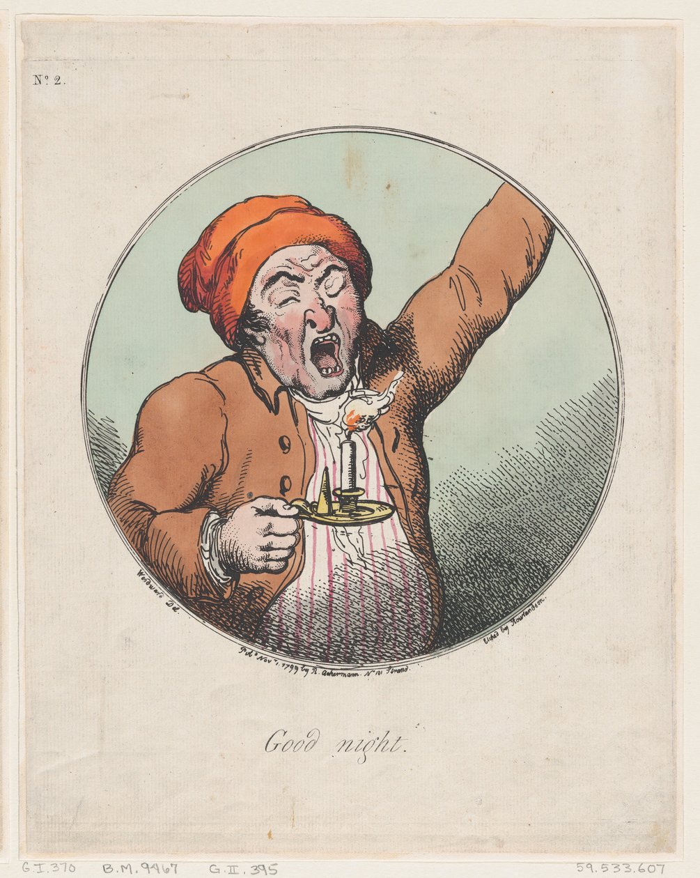 Boa noite, 1º de novembro de 1799., 1º de novembro de 1799. de Thomas Rowlandson