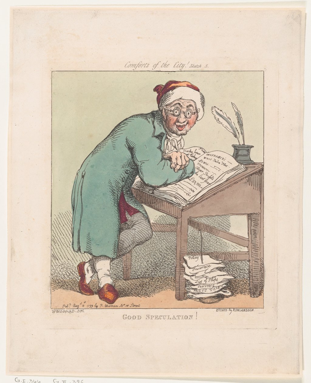 Boa especulação!, 10 de agosto de 1799., 10 de agosto de 1799. de Thomas Rowlandson