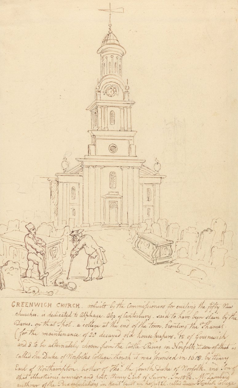 Igreja de Greenwich de Thomas Rowlandson