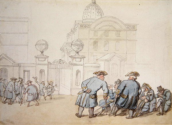 Hospital Greenwich (lápis e aguarela sobre papel) de Thomas Rowlandson