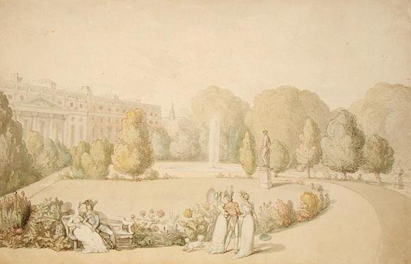 Palácio Hampton Court, A Frente do Jardim de Thomas Rowlandson