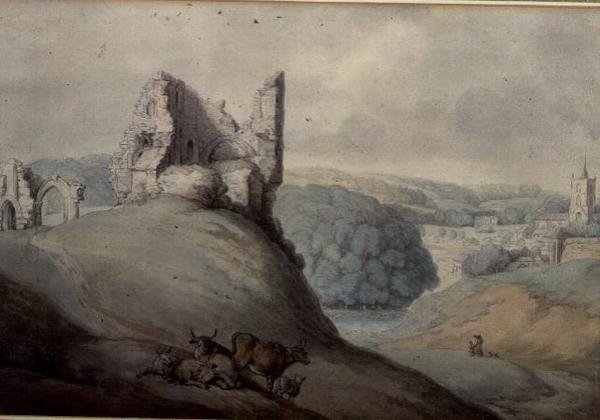 Castelo de Harborough, Yorkshire de Thomas Rowlandson