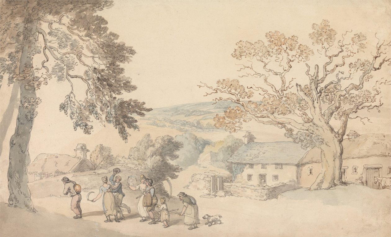 Os ceifeiros partem de Thomas Rowlandson