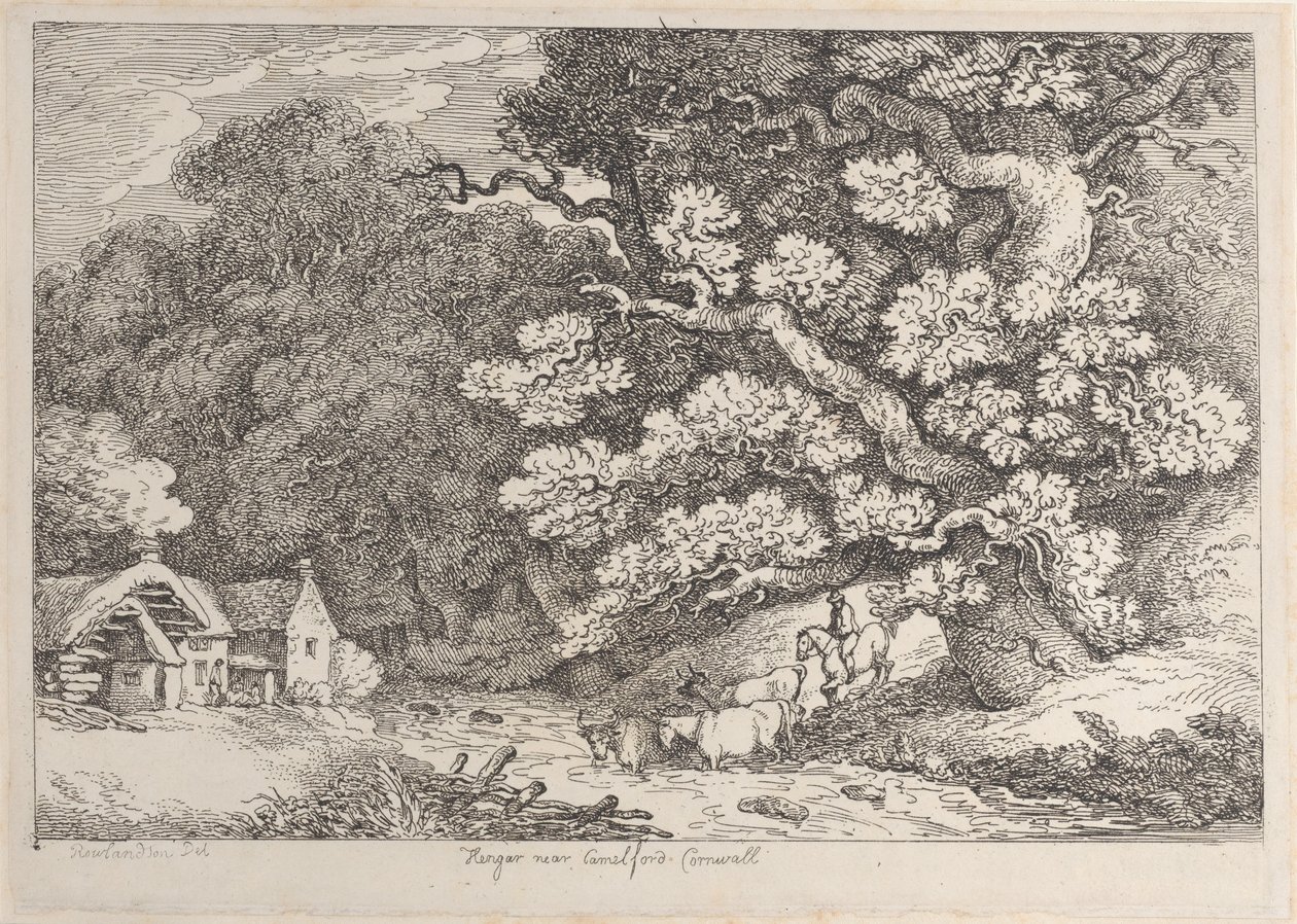 Hengar, perto de Camelford, Cornualha de Thomas Rowlandson