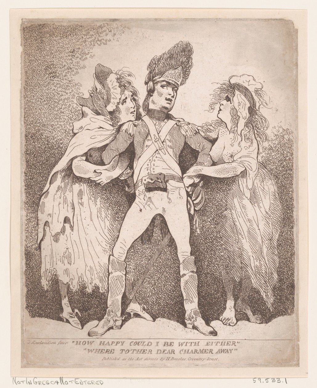 Quão feliz eu poderia estar com qualquer um deles, se o outro querido encantador estivesse fora, [1784]., [1784]. de Thomas Rowlandson