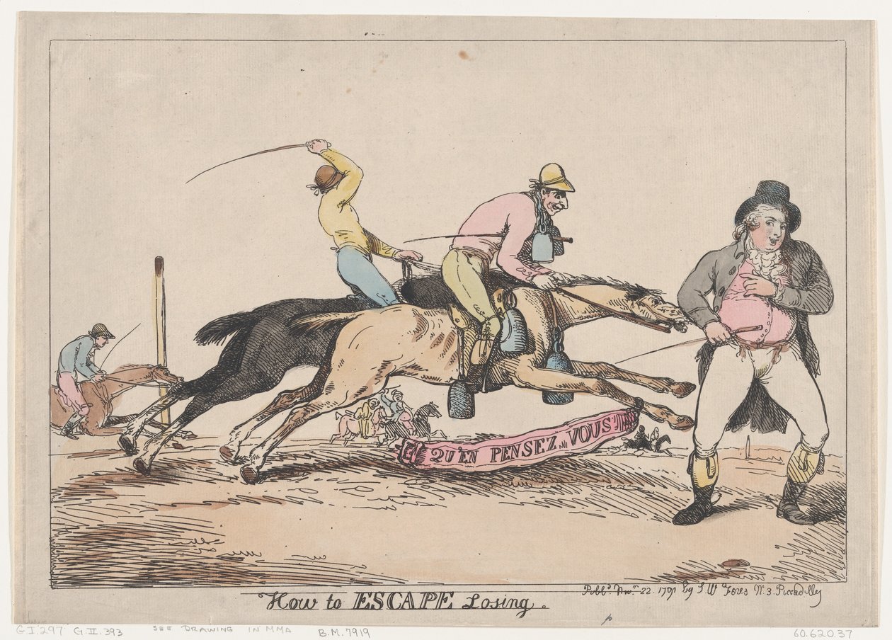 Como escapar da derrota, 22 de novembro de 1791., 22 de novembro de 1791. de Thomas Rowlandson