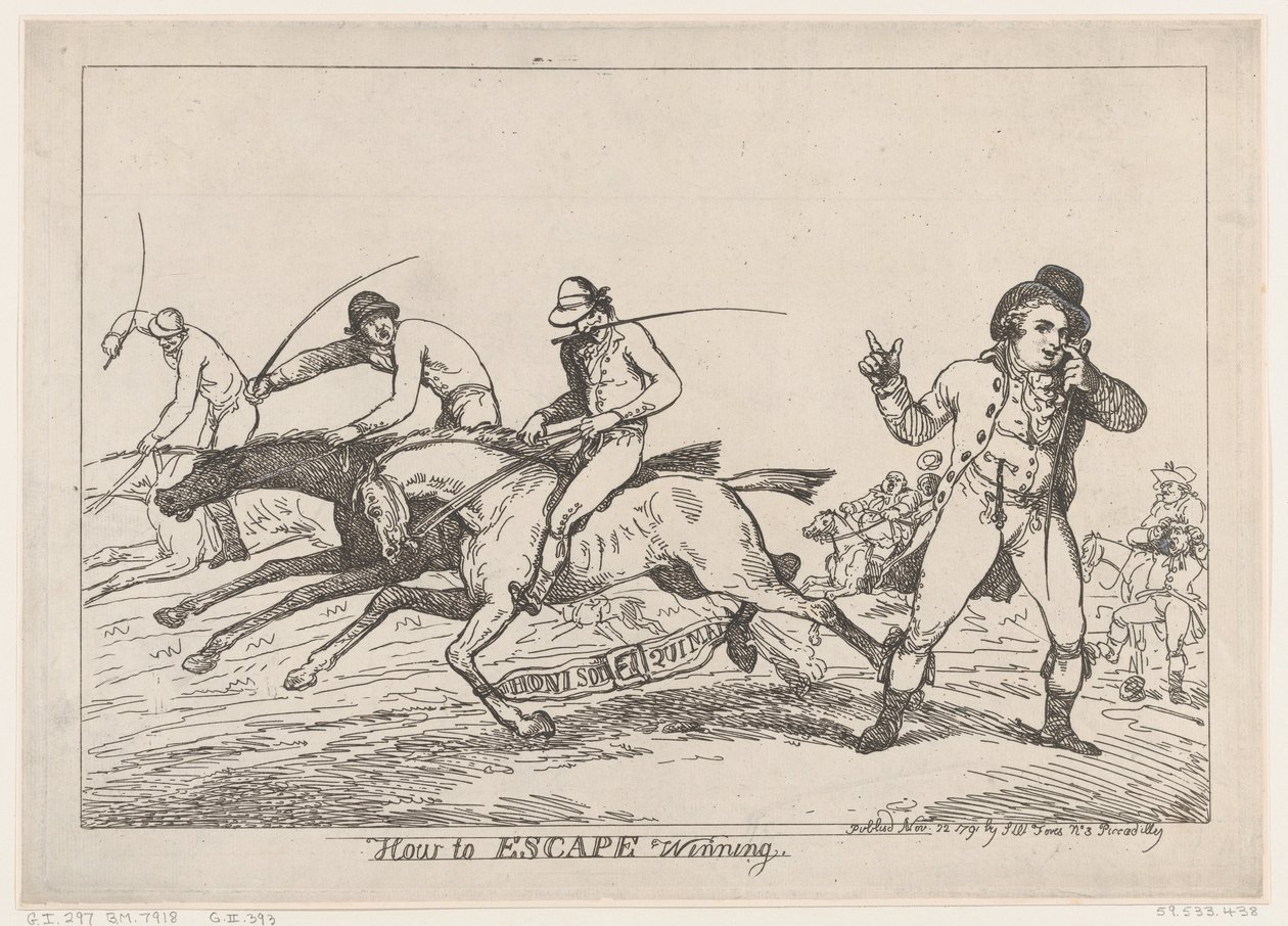 How to Escape Winning, 22 de Novembro de 1791., 22 de Novembro de 1791. de Thomas Rowlandson