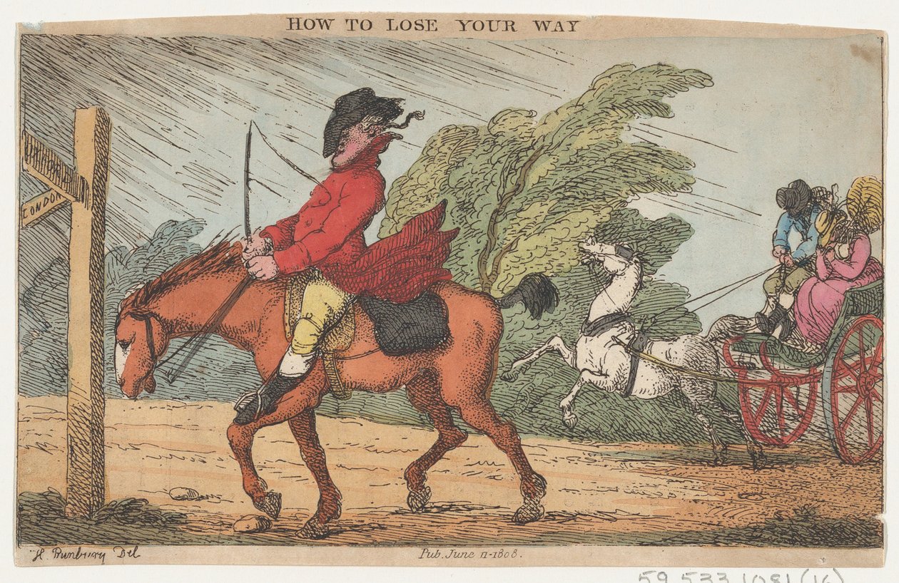Como perder o seu caminho, 11 de junho de 1808., 11 de junho de 1808. de Thomas Rowlandson
