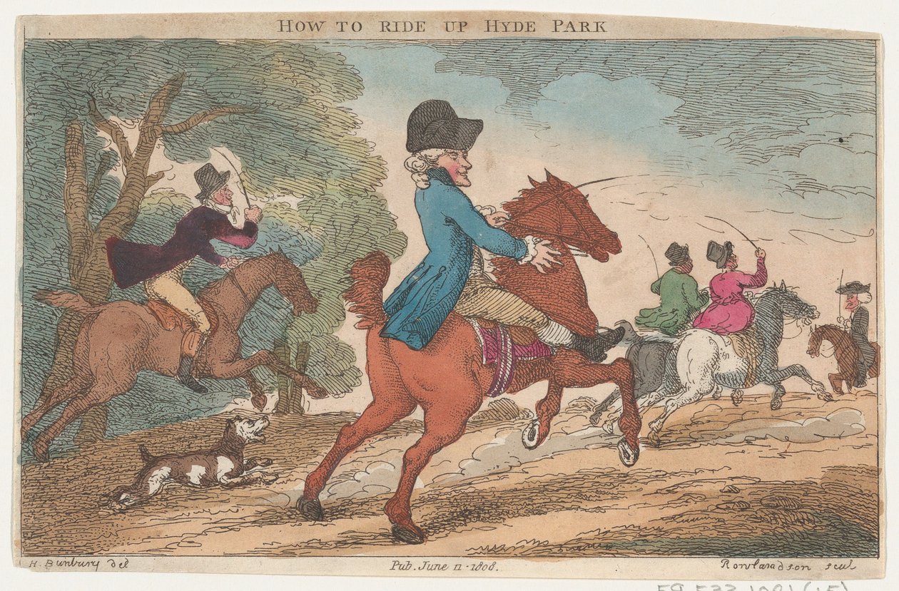 How to Ride Up Hyde Park, 11 de junho de 1808., 11 de junho de 1808. de Thomas Rowlandson