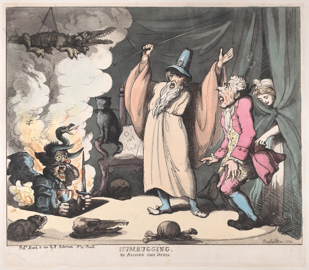 Humbugging, or Raising the Devil, 12 de março de 1800., 12 de março de 1800. de Thomas Rowlandson