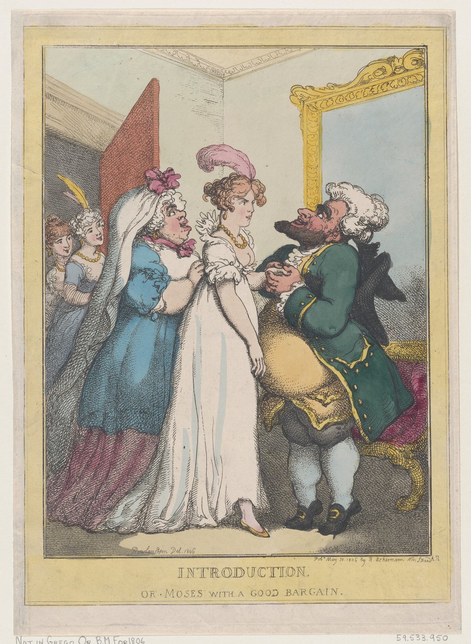 Introdução, ou Moisés com um bom negócio, 23 de julho de 1806., 23 de julho de 1806. de Thomas Rowlandson