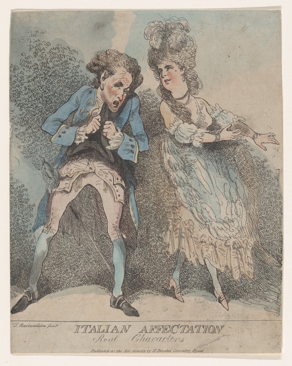 Afectação italiana, personagens reais, 1786-91., 1786-91. de Thomas Rowlandson