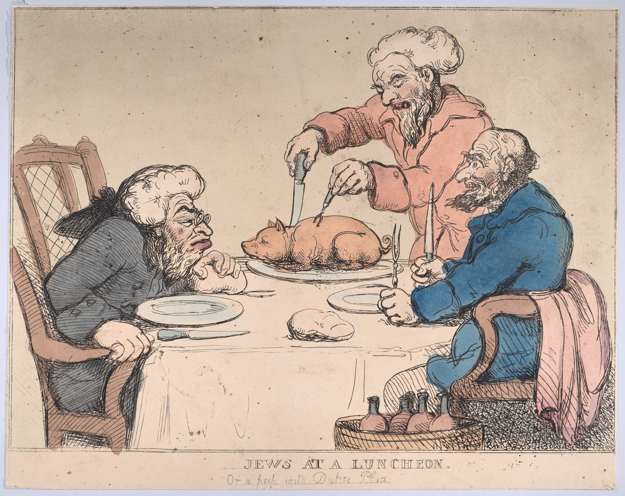 Judeus em um almoço, 1794., 1794. de Thomas Rowlandson