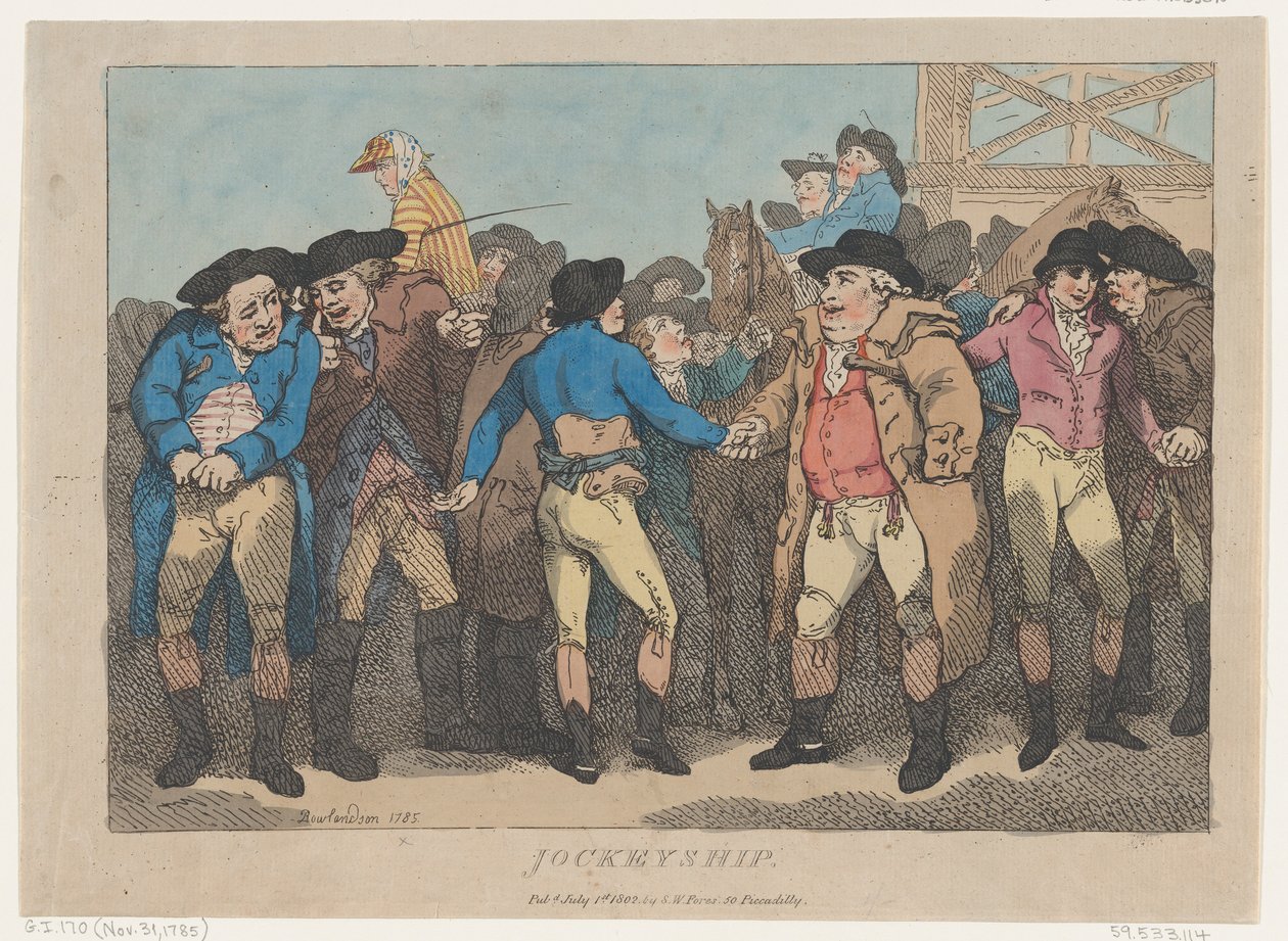 Jockeyship, 1 de julho de 1802., 1 de julho de 1802. de Thomas Rowlandson