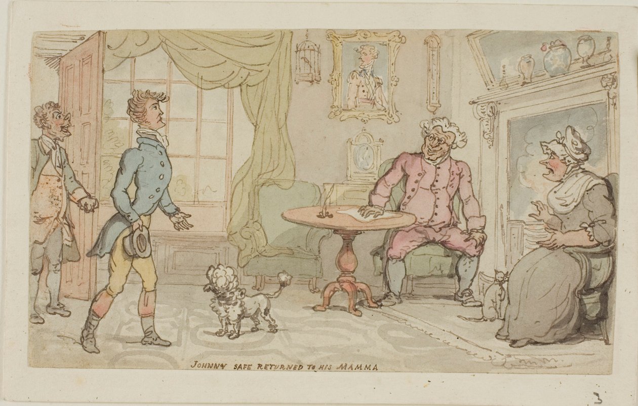 Johnny Safe regressou à sua mamã de Thomas Rowlandson