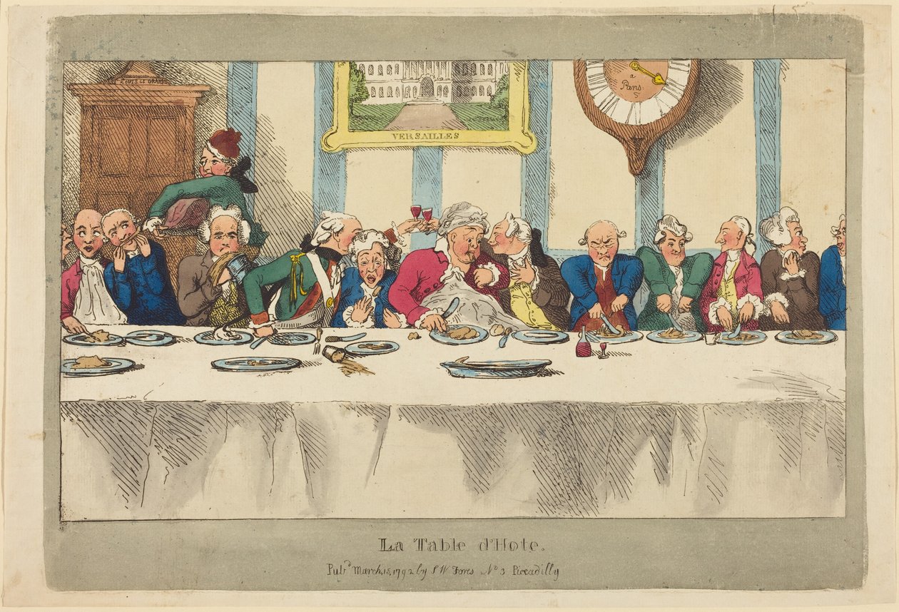 A Mesa do Anfitrião de Thomas Rowlandson