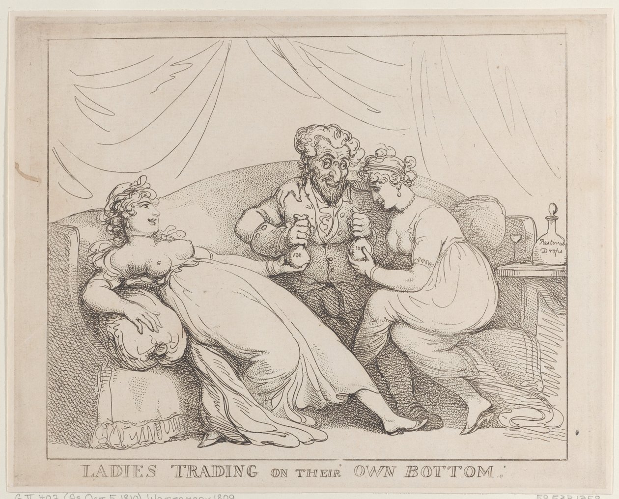 Mulheres que negociam com o próprio capital de Thomas Rowlandson