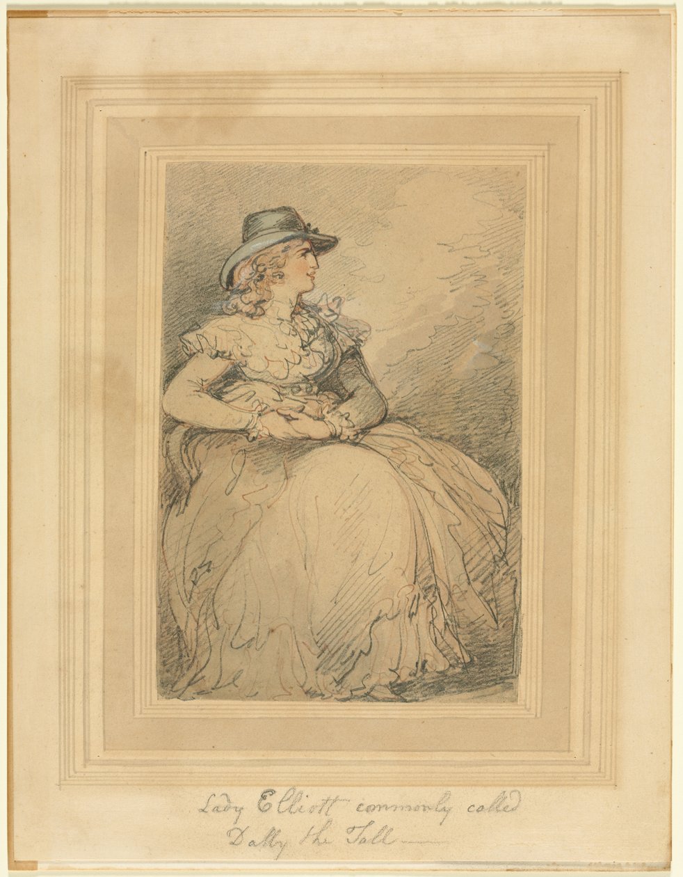Lady Elliot, comumente chamada de Dolly, a Alta de Thomas Rowlandson