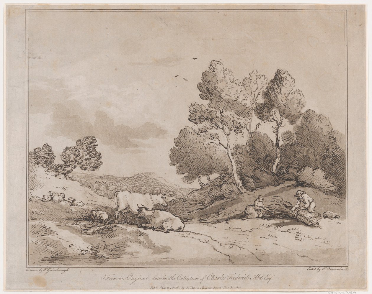 Paisagem com figuras amarrando um feixe de madeira, 21 de maio de 1789., 21 de maio de 1789. de Thomas Rowlandson