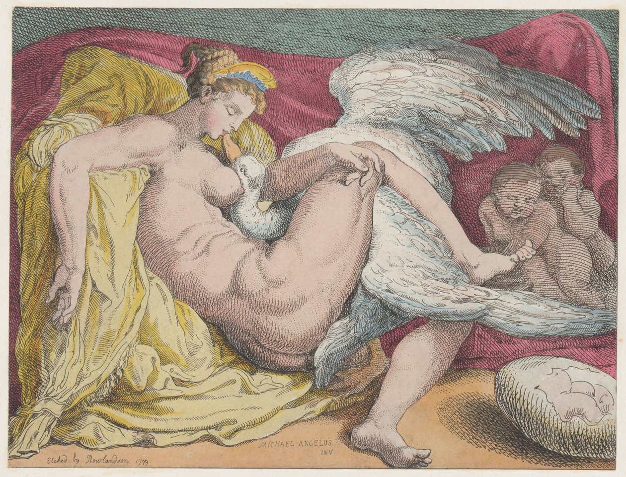 Leda e o Cisne, 1799., 1799. de Thomas Rowlandson