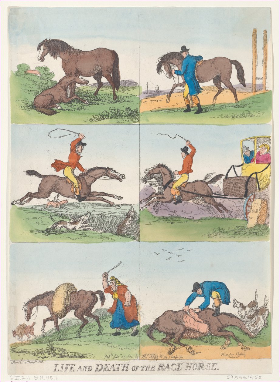 Vida e Morte do Cavalo de Corrida, 25 de setembro de 1811., 25 de setembro de 1811. de Thomas Rowlandson
