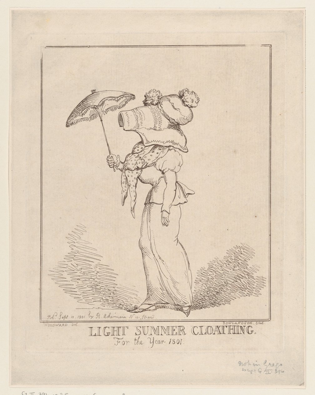 Roupa leve de verão [sic], 10 de setembro de 1801., 10 de setembro de 1801. de Thomas Rowlandson