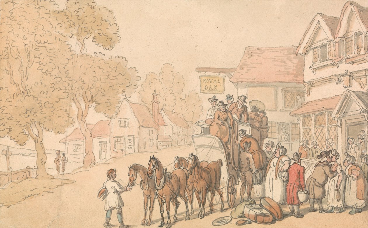 Carregar uma diligência de Thomas Rowlandson