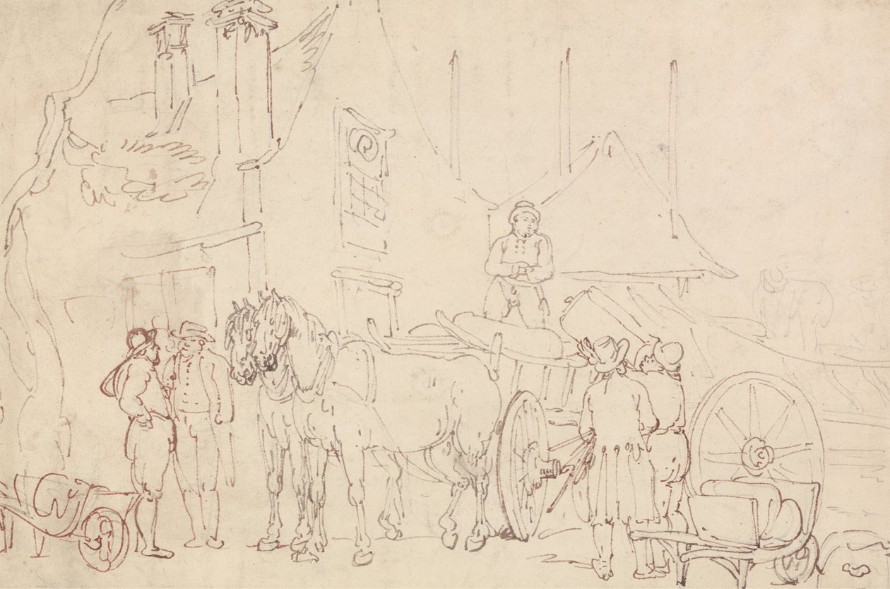 Carregar uma carroça de Thomas Rowlandson
