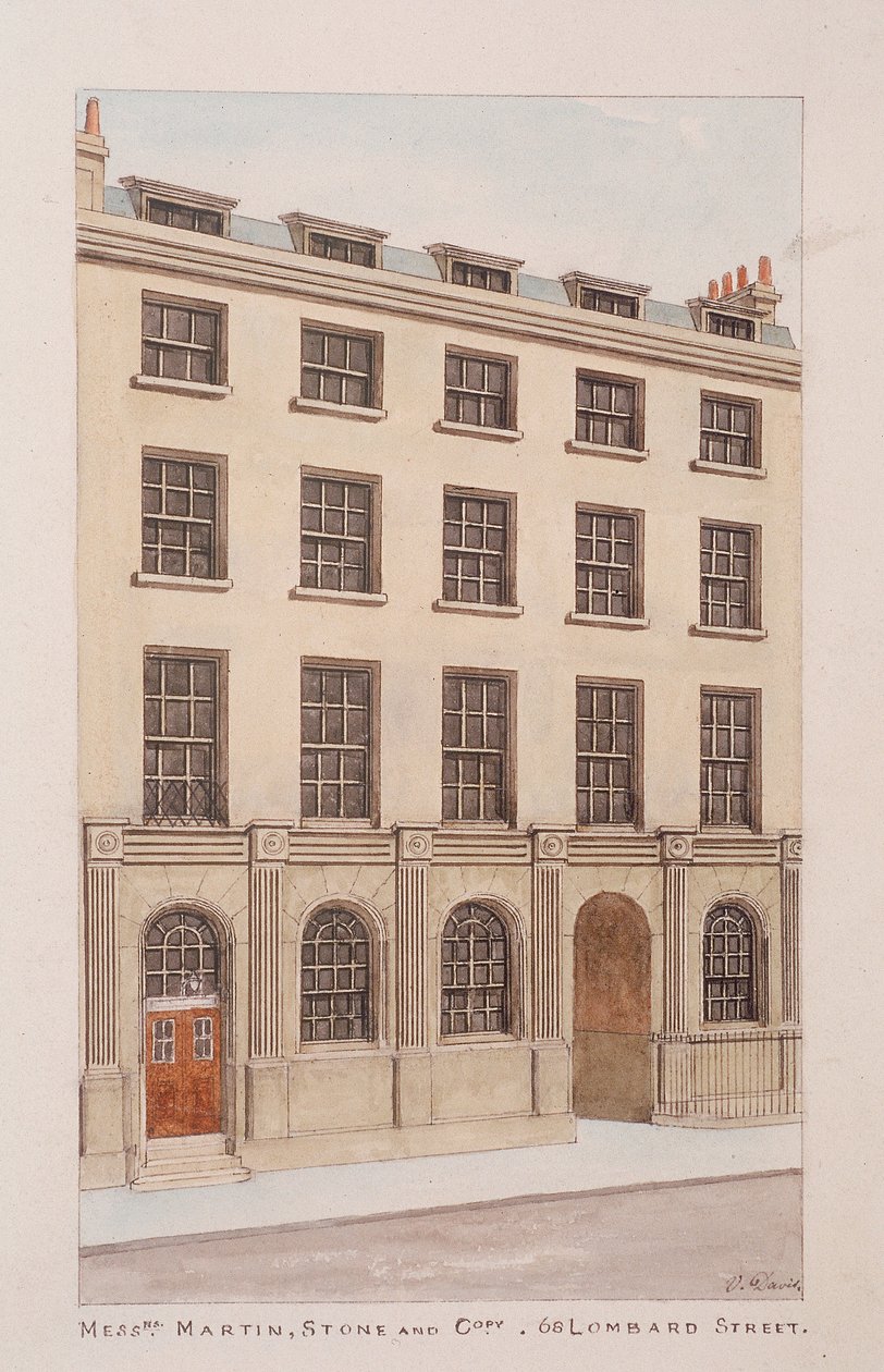 Lombard Street, Londres, c1850 de Thomas Rowlandson