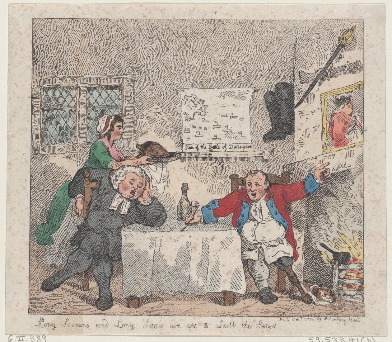 Longos sermões e longos cercos são aptos para acalmar os sentidos, 11 de fevereiro de 1783., 11 de fevereiro de 1783. de Thomas Rowlandson