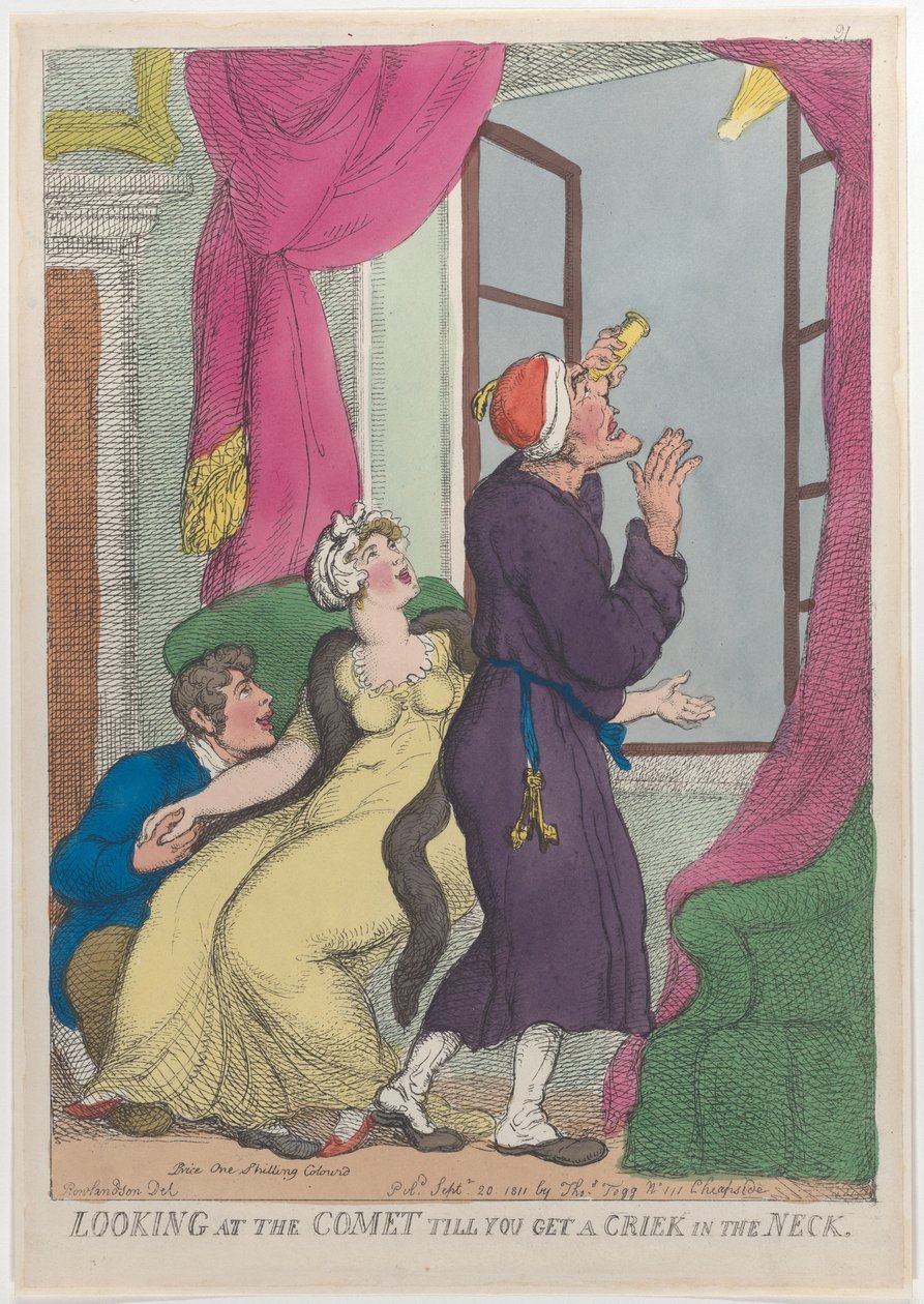 Olhando para o Cometa até ter um Crick in the Neck, 20 de Setembro de 1811., 20 de Setembro de 1811. de Thomas Rowlandson