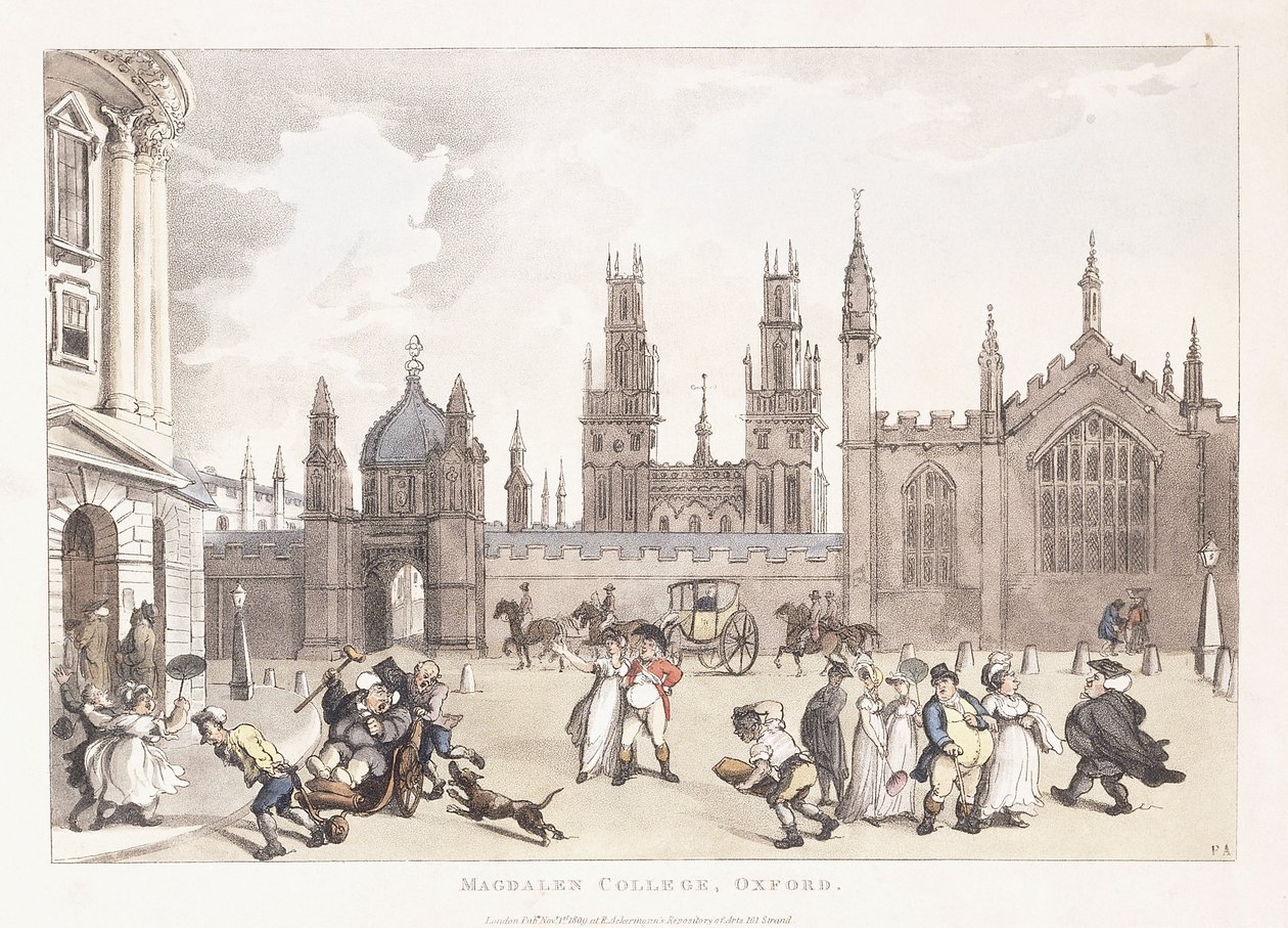 Magdalen College, Oxford, 1809-1811 de Thomas Rowlandson