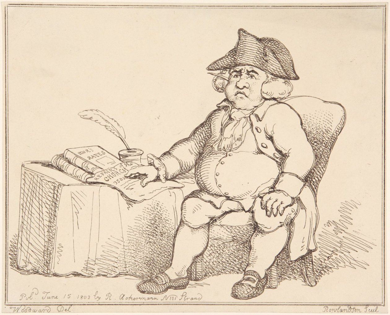 Homem à Mesa de Thomas Rowlandson