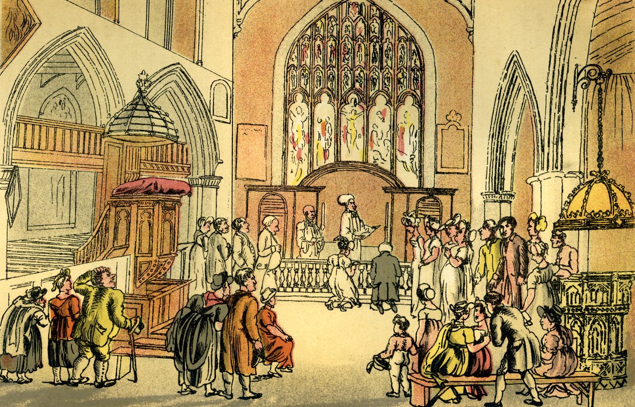 "Casamento do Dr. Dicky Bend de Thomas Rowlandson