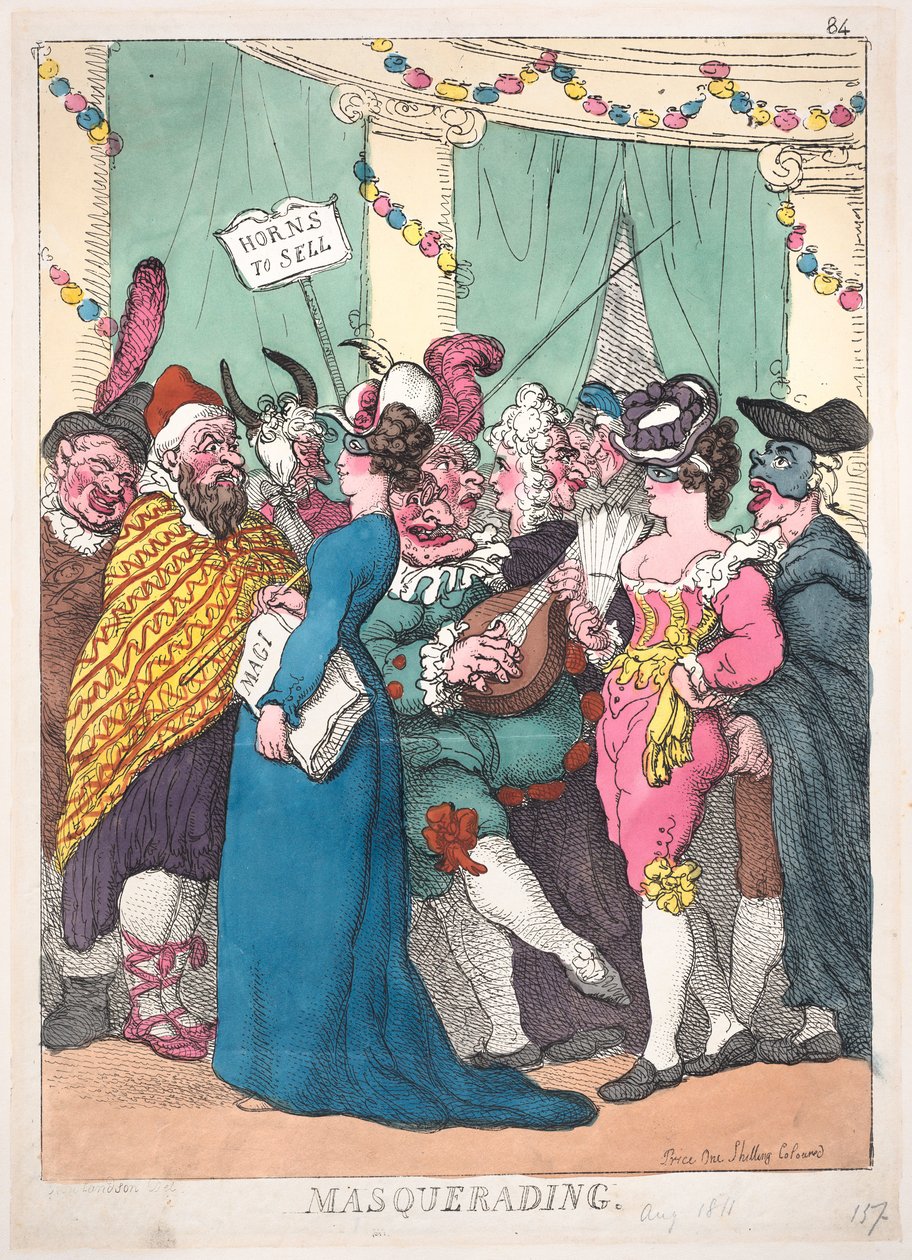 Mascarado, 30 de agosto de 1811., 30 de agosto de 1811. de Thomas Rowlandson