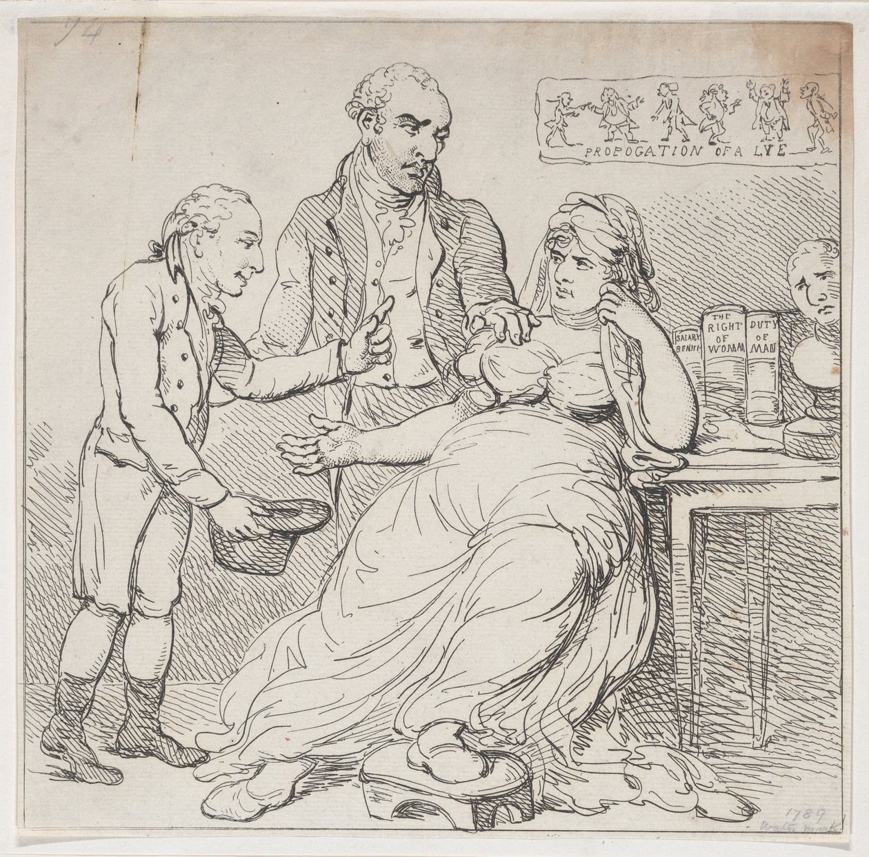 Melpomene nos lixões, ou brincadeira de criança defendida por monarcas teatrais, dezembro..., 14 de dezembro de 1804. de Thomas Rowlandson
